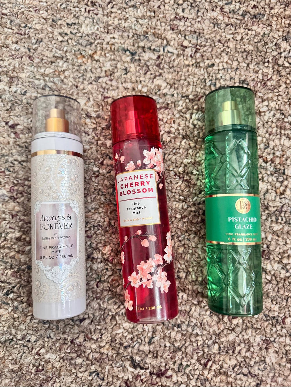 Bath & Body Works Fine Fragrance Mists Bundle - Pistachio, Cherry Blossom
